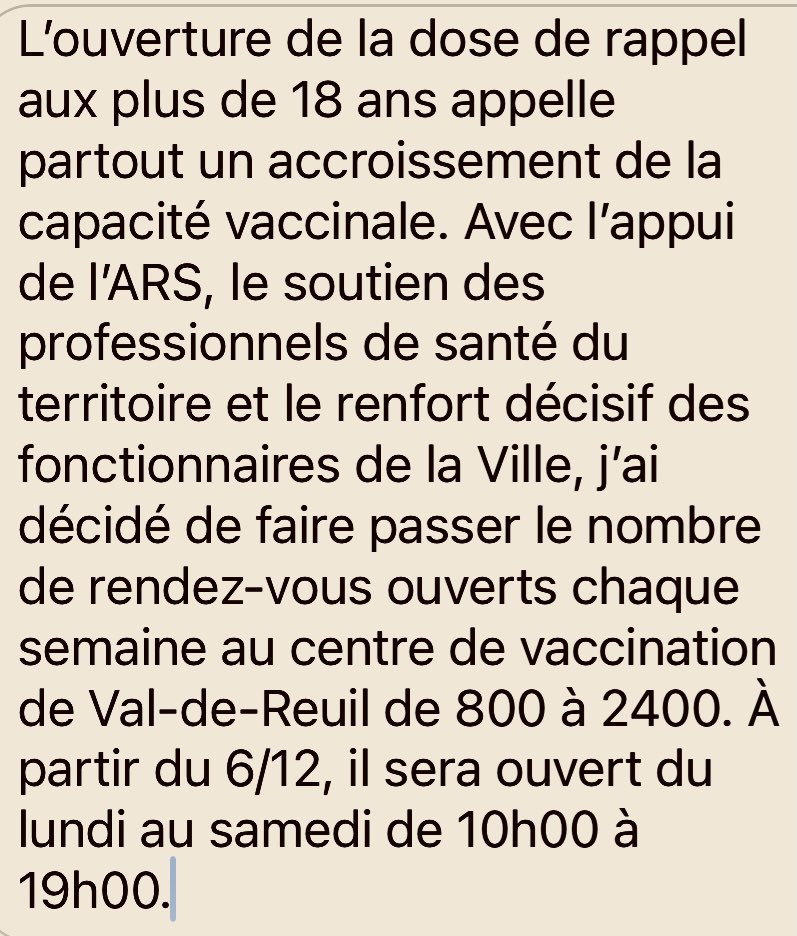 IMPORTANT : pour se faire vacciner rapidement ou faire un rappel de 3ème dose @valdereuil_info contre #Covid19 avec l’aide de @ars_normandie