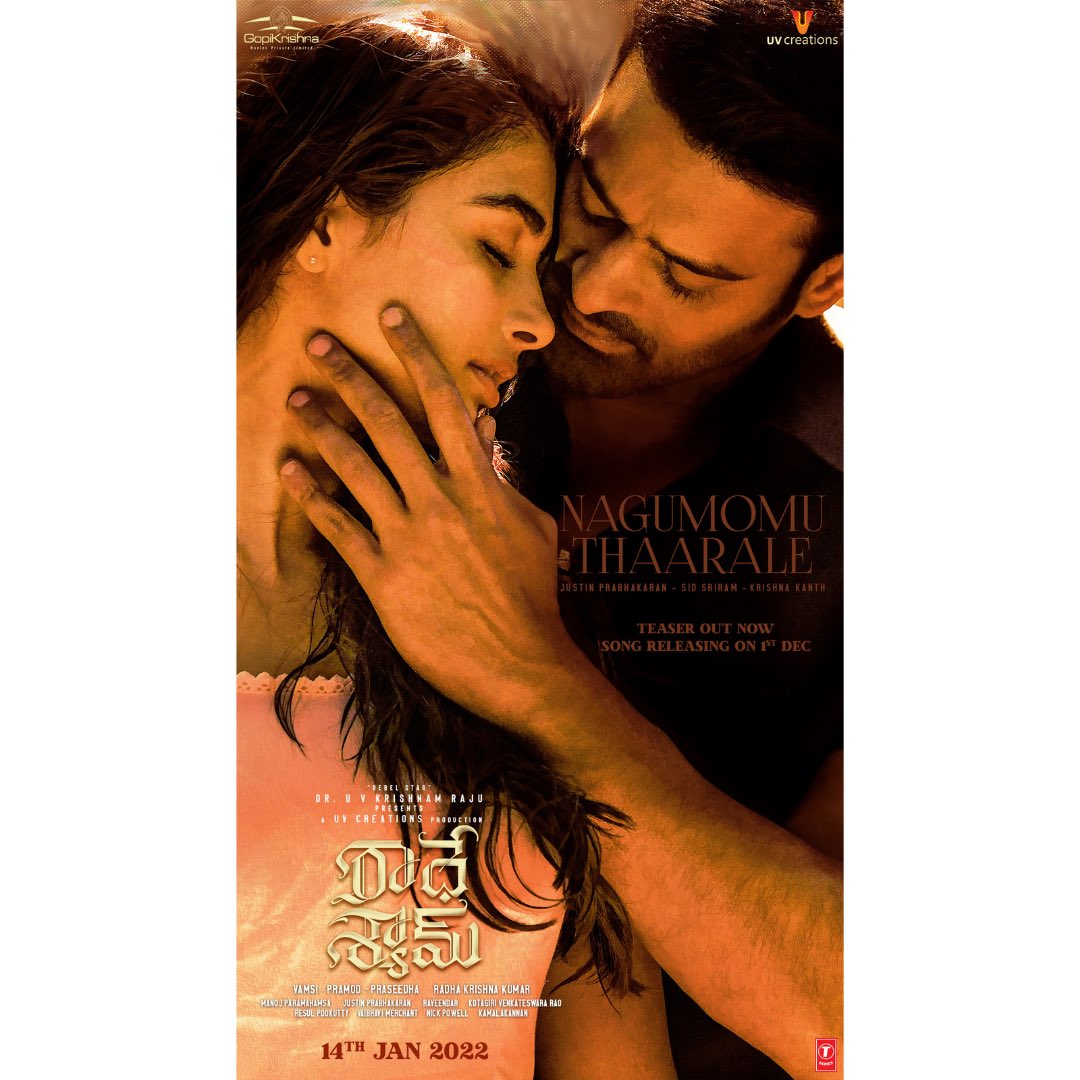hegdepooja's tweet photo. The season of love arrives with this #LoveAnthem.
Gear up for love song of the year.

#NagumomuThaarale: https://t.co/egTl3Hgs30 
#ThiraiyoaduThoorigai: https://t.co/L0Yptq7yCo
#NaguvanthaThaareye: https://t.co/lrUnJ5F3wi
#MalaroduSaayame: https://t.co/E4WZ4AViFu

#RadheShyam https://t.co/sZ9lhvK17g