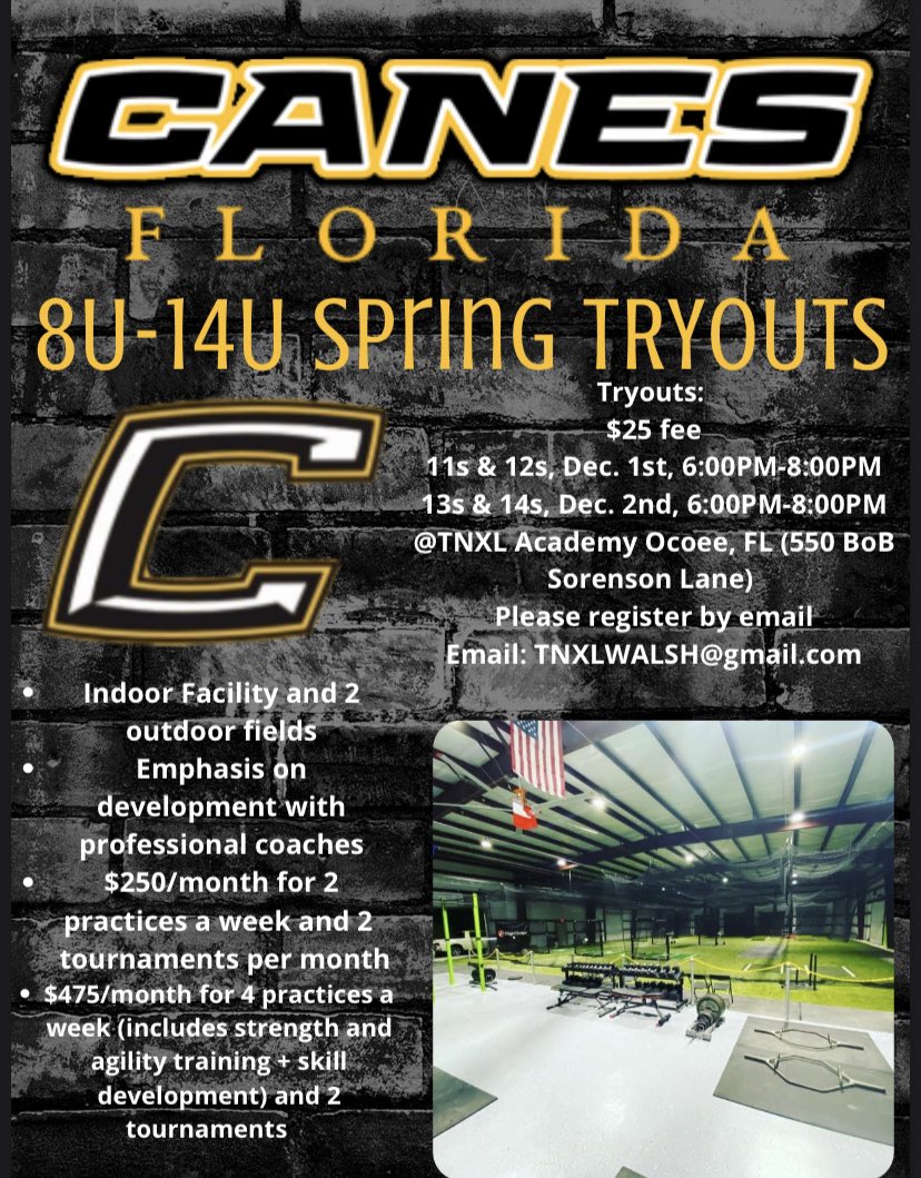 KWalsh36's tweet photo. Tryouts are this week! Updated dates and times for 11u-14u on flyer. If you cannot make those dates please let me know and we will still have a 2nd workout Saturday Dec. 4th. https://t.co/wK8OqWCXro