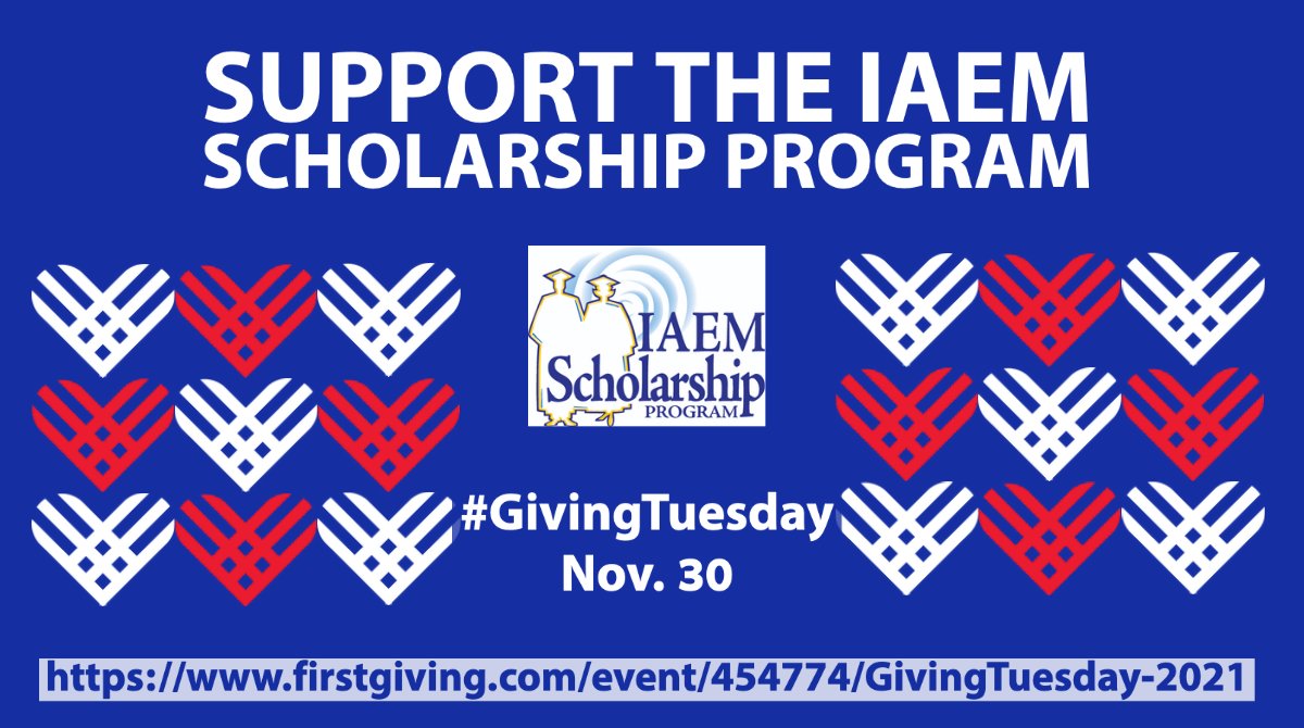 iaem's tweet photo. Tomorrow (11/28) is #GivingTuesday! As you plan you annual giving, don't forget the #IAEM Scholarship Program. Support the future of emergency management and help us provide #scholarships to students earning degrees in the field. Donate at https://t.co/TtXsFtghTM #IAEMstrong https://t.co/PgOjUE4cma