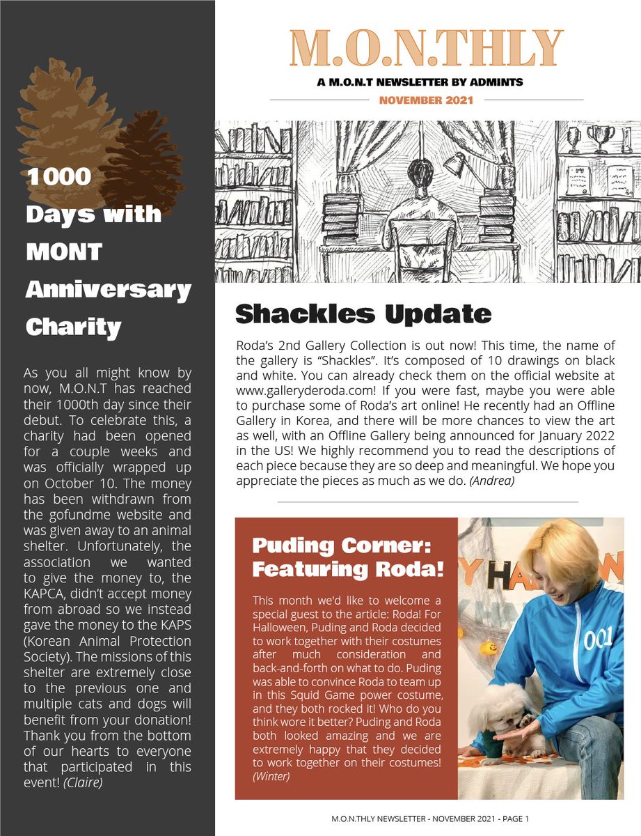 Global_Admints's tweet photo. [📢] November's edition of the M.O.N.Thly newsletter is out now!
#MONT #Monthly #몬트 https://t.co/1BEfsL6KVV