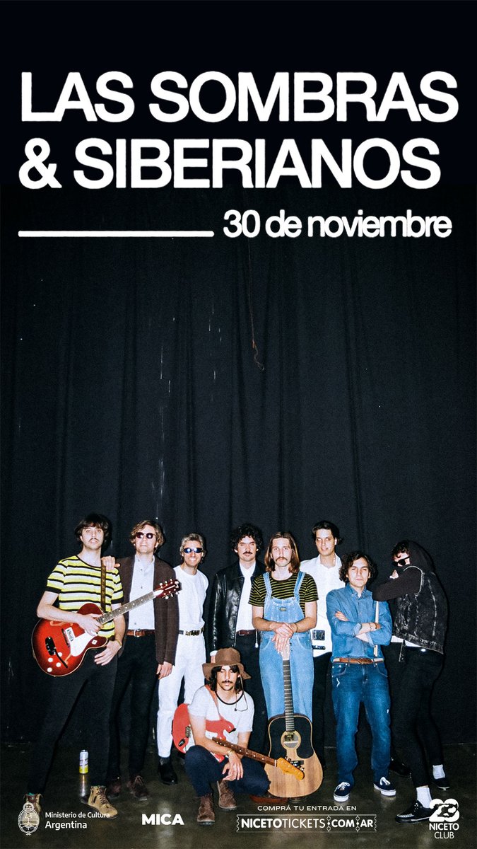 MAÑANA <a href="/las_sombras_/">Las Sombras</a> y <a href="/los_siberianos/">Los siberianos</a> en vivo en <a href="/NicetoClub/">Niceto Club</a>. Entradas anticipadas en el siguiente enlace: bit.ly/LSLSNC3011