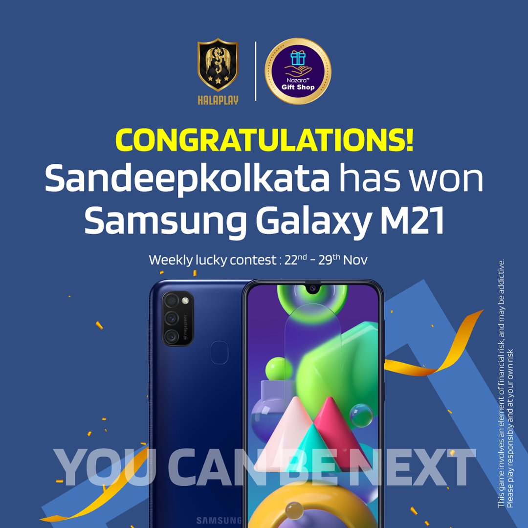 Here we have our Weekly Winner..👏👏
Congratulations SandeepKolkata😎🤩

Download the app and you can be next!
▶️bit.ly/welcomeHP
#Halaplay #Fantasygames #Playtowin