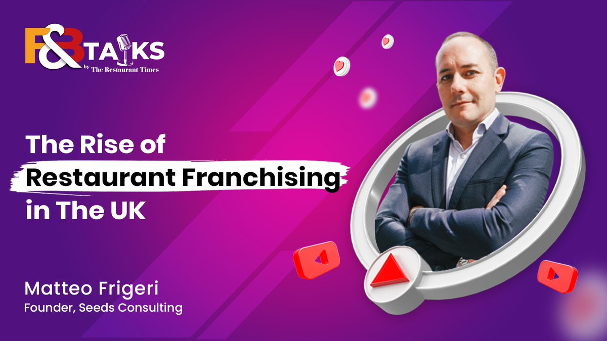Restroworks's tweet photo. In the latest edition of #FnBtalks , Matteo Frigeri, founder of Seeds consulting, talks about restaurant franchising business, undertaking the challenges in the new normal and franchising 2.0, a new era of franchising in 2022.

Link: https://t.co/WDMFkkt4Ni 

#TheRestaurantTimes https://t.co/9OM2UN6rUJ