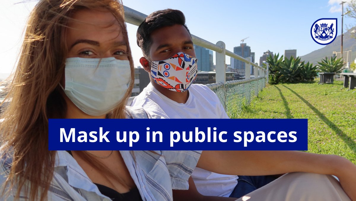 WesternCapeGov's tweet photo. It's important that we keep on doing the basics to keep ourselves and others safe. Please remember to wear a cloth mask or similar covering over your nose and mouth when in public.😷 #MaskUpWC and #LetsDoThis together: https://t.co/mw3InZ6y8w. https://t.co/OZ4g28iPBw