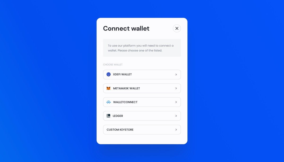 Defispot's tweet photo. 👀A sneak peek of the “Connect wallet” pop-up on the platform, with the compatible wallets for V1.

 With no other than @xdefi_wallet on 🔝 https://t.co/WeSkPjwYvH