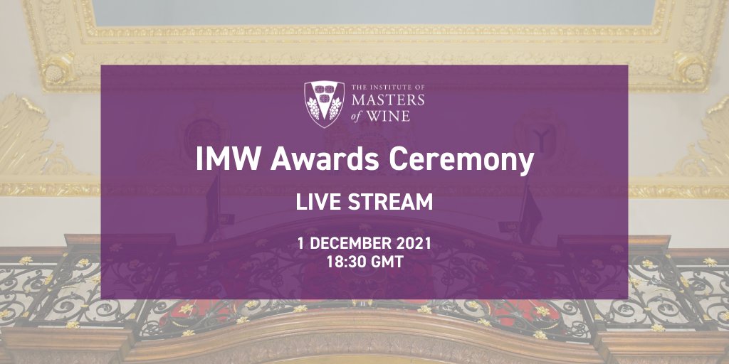 mastersofwine's tweet photo. We are live streaming the IMW awards ceremony for the first time. Join us virtually on 1 December at 18:30 GMT as we celebrate the new MWs! Tune in on Wednesday here: https://t.co/5pphQcDyMx 🎉 #mastersofwine #mwvintage2020 https://t.co/yggxO6VILD