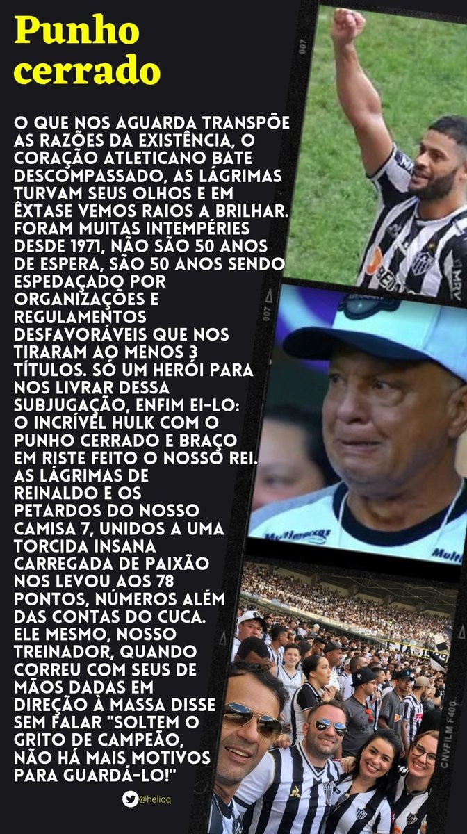 helioq's tweet photo. Quem gosta de um bom texto sobre o nosso Galão é clicar na imagem #atletico #Galo @Atletico @pinelfabio @chico_pinheiro @faelslim #AtleticanoSegueAtleticano https://t.co/EhITu7BaKa