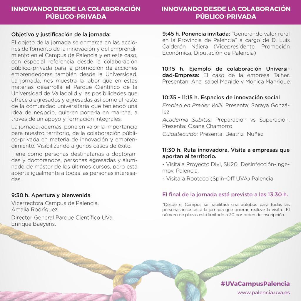 CUIDATECUIDO's tweet photo. El viernes día 3 he sido invitada a la conferencia de la @UVaPalencia , participando en la sección Espacios de innovación social.Apuntaos desde el código BIDI de la publicación🤩.
Muchas gracias por vuestra confianza.
#enfermería #cuidadosadomicilio #universidaddevalladolid https://t.co/QUAwZnDOsr