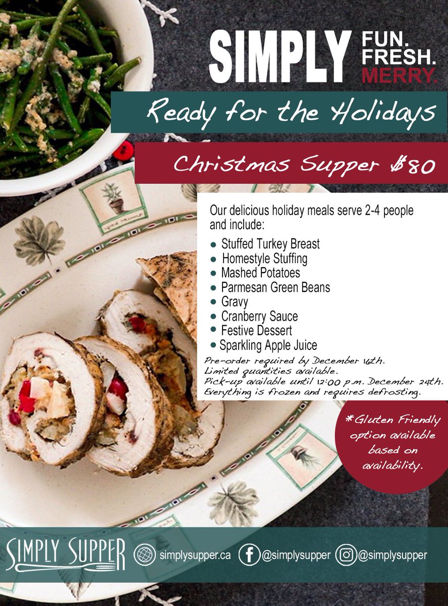 We're ready to help you celebrate the beauty of the holiday season. 
 
Our Turkey Supper for 4 is a popular option to help you serve up an amazing supper this Christmas. We do the prep, you do the cooking and then you get to enjoy a meal with the ones you love. #yegchristmas