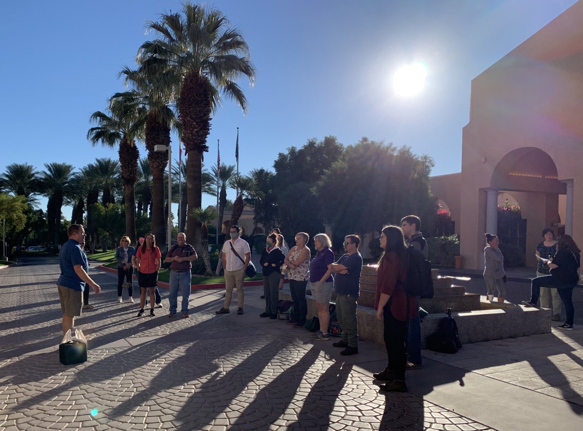 NAIinterpret's tweet photo. The first official event of the #NAIconference in Palm Springs, California, is the Nature Center Directors & Administrators road show. Off we go! https://t.co/AsoMuG5wrh