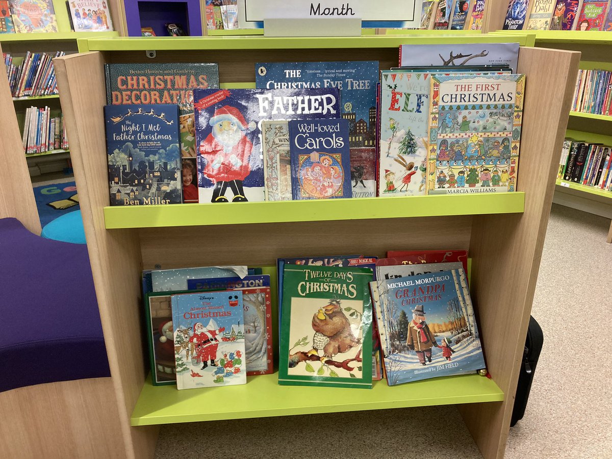 ElmsFarmSchool's tweet photo. Can you guess the theme of our spot light books in our library this week?! #rightsofthereader https://t.co/3nEUgOp6YM