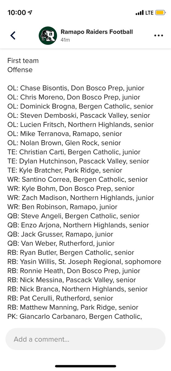 Thankful be named First-Team All-County. Wouldn’t be possible without my coaches and teammates.