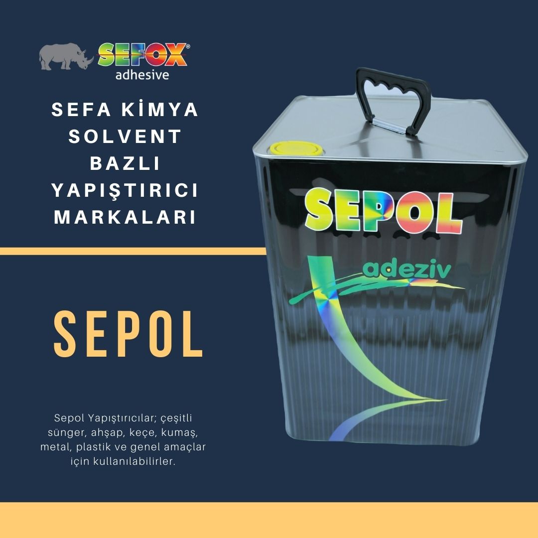 ☄️ SEFA KİMYA SOLVENT BAZLI YAPIŞTIRICI MARKALARI 

🌟  SEPOL 
⇢⇢⇢⇢⇢⇢⇢⇢⇢⇢

#adhesive #yapıştırıcı #yatak #mobilya #sefox #sefoxyapıştırıcı #sefoxhotmelt #sefakimya