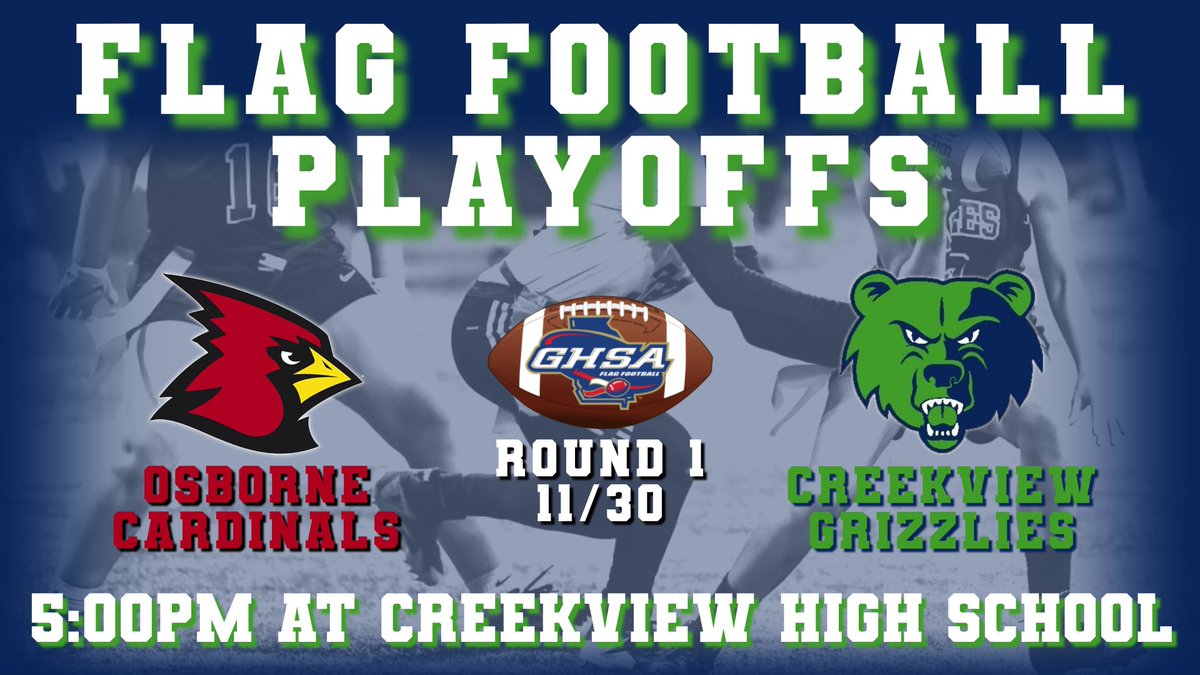 We need the Grizzly Nation to show up tomorrow! <a href="/CreekviewFlag/">CV Flag Football</a>