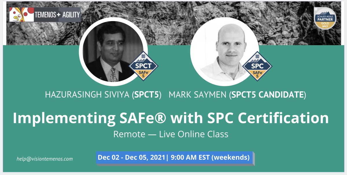 Temenos_Agility's tweet image. Join this 4-day course; You will learn how to virtually coach programs, launch Agile Release Trains—implement a Lean-Agile SAFe transformation in the enterprise.
Register now: hubs.li/H0_XgMm0  

#scaledagile #businessagility #technicalagility #enterpriseagility