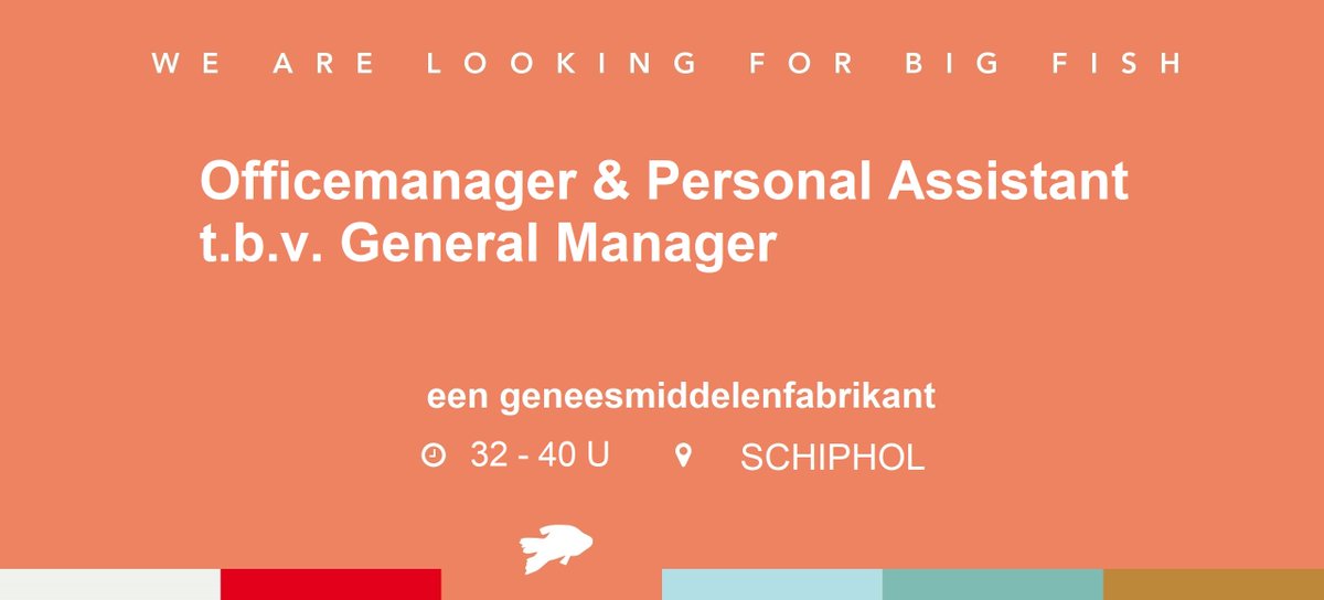 ProAssistanceNL's tweet image. Officemanager &amp;amp; Personal Assistant tbv General Manager | een geneesmiddelenfabrikant | 32 - 40 uur | Schiphol | bit.ly/32IcIxw

We zoeken een ervaren officemanager die het leuk vindt om de spin in het web te zijn en als vraagbaak te dienen voor collega’s. 

#Schiphol