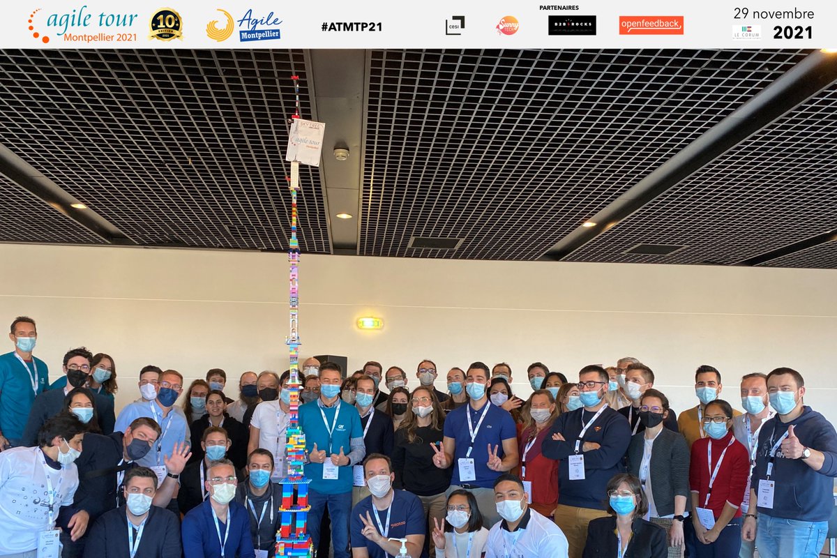 atmtp's tweet photo. [🧩Atelier]
Le Sky Tree Challenge animé par @plopMaker s'est terminé sur une tour de 2,22m 🧱! « La communication et l’organisation permettent d’atteindre les objectifs ».
#ATMTP21 #10eEdition https://t.co/sYIveDEfrW