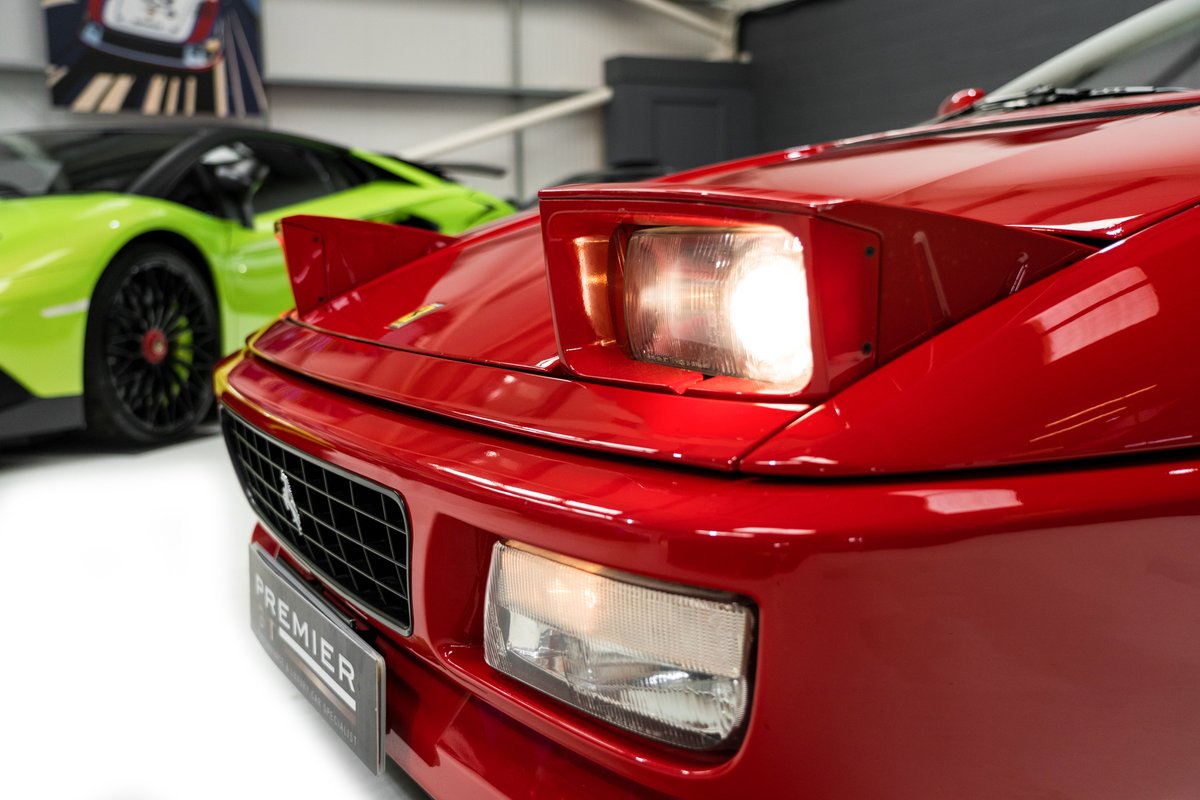 Premier_GT's tweet photo. RARE FERRARI ALERT. 👀 🚨 

Believed to be just 1 of 68 Spiders to reach the UK, our Ferrari 348 Spider is as rare as it is beautiful. ❤️ 

Full details can be found here: https://t.co/knA9VEYfdl 

#ferrari #348spider #manual #supercar #convertible #premiergt https://t.co/onpUbAOIDa