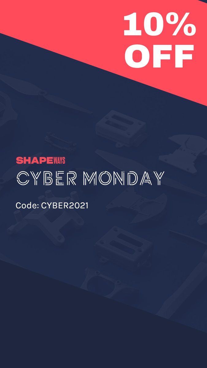 shapeways's tweet photo. Upload your #3dprint design at https://t.co/zzKz8NAONZ and save! 🚨 USE CODE CYBER2021 🚨
#metal3Dprinting #design #printondemand #3Dservices #3Dprintingsoftware #cybermonday #3Dmodelingplatform https://t.co/rpsnAkU7sR