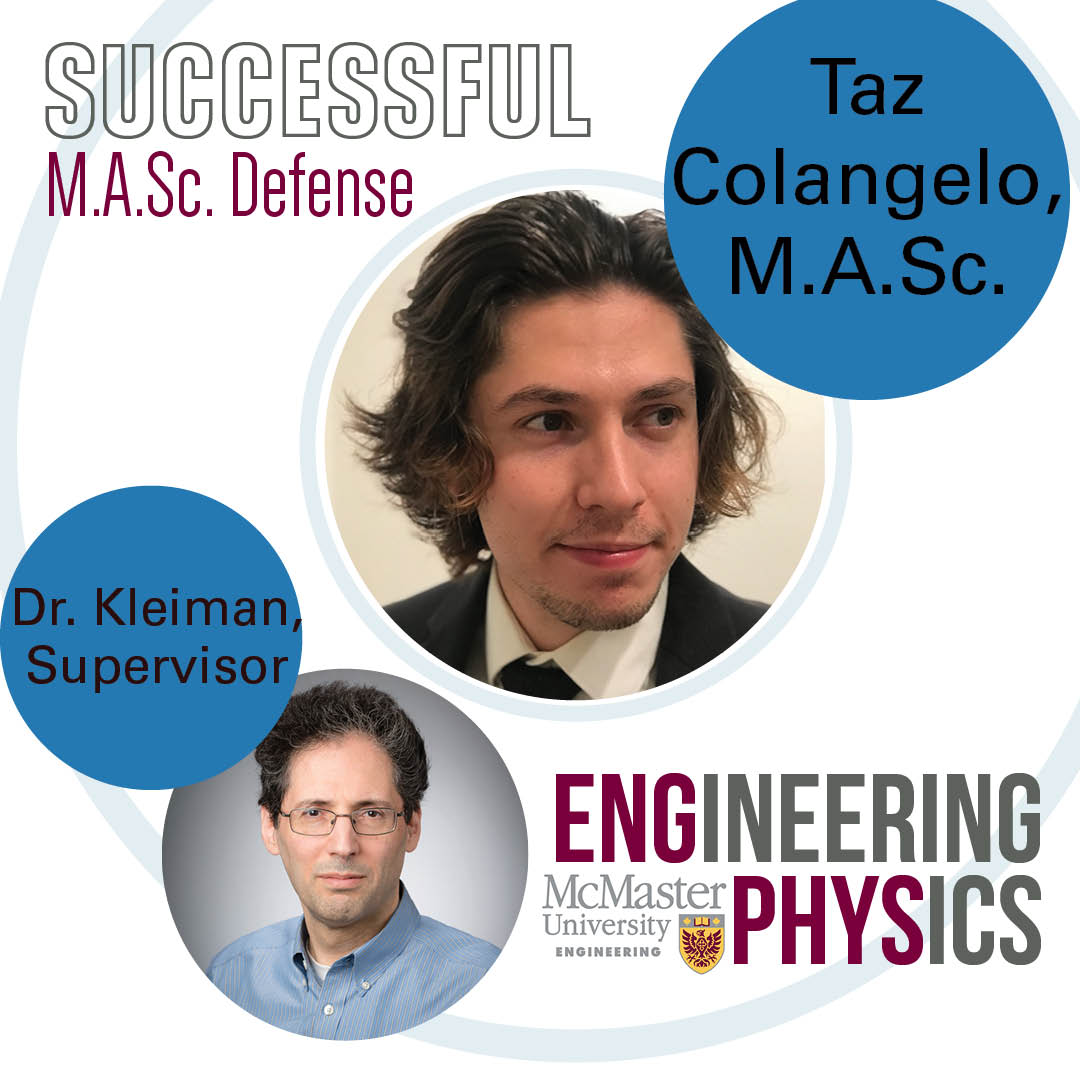 macengphys's tweet photo. The defenses never rest: Congratulations to Taz Colangelo for the successful defense of his https://t.co/XdWc13wI3i. thesis titled “Wavelength Dependent Free-Carrier Absorption Pump/Probe Spectroscopy of Silicon.”
#MacEngPhys #MacEng #ThinkEngineering #Physics #ResearchIntensive https://t.co/18L4nRdasQ