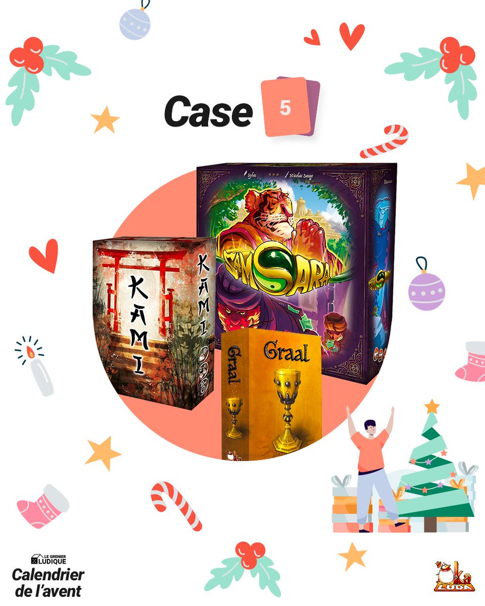 GrenierLudique's tweet photo. 🔴 #CalendrierDuGrenier | Case 5 🐔

🎁 À gagner : commente avec le jeu qui t'intéresse dans l'image !
➡️ RT + Follow @GrenierLudique et @OkaLuda
✅ TAS le 07/12 (#Concours sur FB et IG également) 

Ouvert à 🇫🇷 &amp; 🇧🇪
#jds #JeuConcours #j2s #bgg #concours #graal #kaamelott #samsara https://t.co/QvJRG0sa1Z