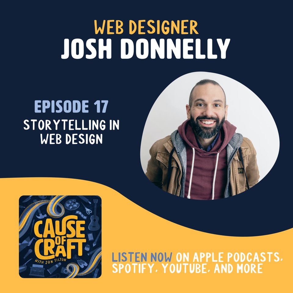 Had the incredible honor of being featured on this week's episode of Cause of Craft with Jon Tilton to discuss storytelling in #webdesign and the wild ride of learning on the fly. Lot's of fun. Thanks for having me Jon! 

open.spotify.com/episode/30BDFe…