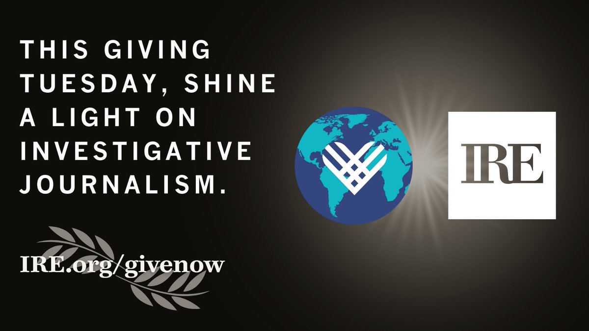 IRE_NICAR's tweet photo. #GivingTuesday is tomorrow! Help journalists shine a light of truth on their communities with IRE. Your donations provide support and training to journalists around the world. #IREStrong
Learn more: https://t.co/jjWlwsdiOM
Donate: https://t.co/OTTrzs7N0U https://t.co/D24KfDx1Ob