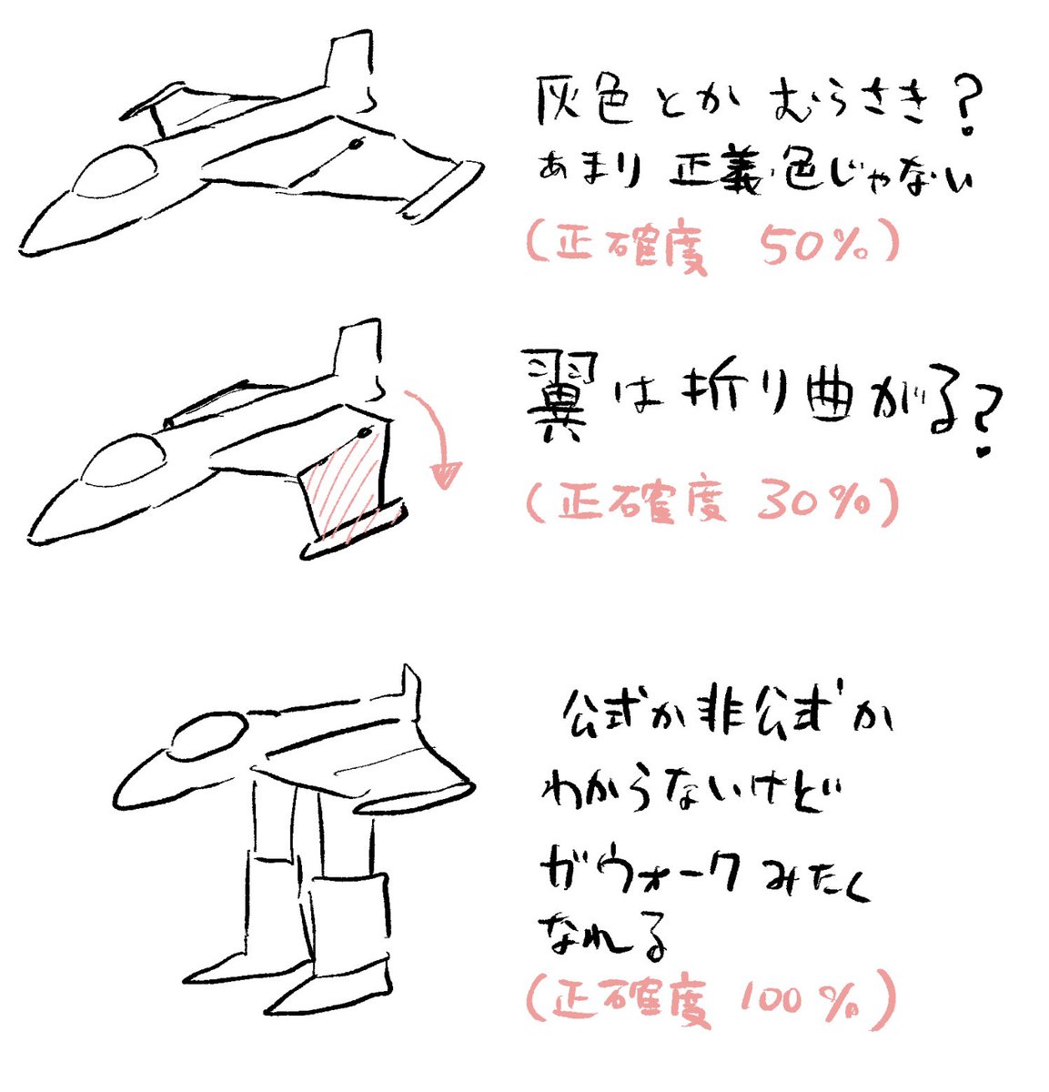 覚えてる内容はこれだけでしてね…。自分で調べた限りスタースクリームやバルキリーではないんじゃないかなと思ってる 