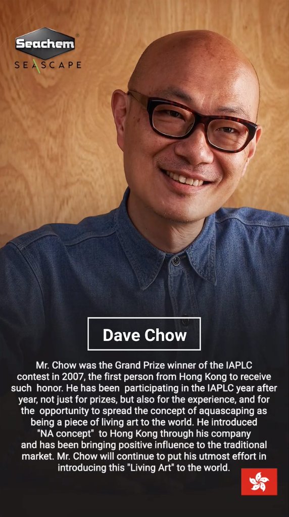 seachem's tweet image. Introducing our first SeaScape™ judge! We are honored to have Mr. Chow on our panel of judges.