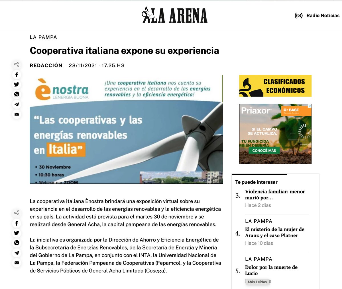 pabdatri's tweet photo. LAS COOPERATIVAS Y LAS ENERGIAS RENOVABLES EN ITALIA
30 Nov. 10:30 hs
INSCRIPCIÓN:
https://t.co/1RBTeZNOU3 

#Enostra #EficienciaEnergetica #Cooperativas @ZiliottoSergio @dariomartinezpj #Energia @EE_Argentina @INAESarg #EnergiasRenovables #Italia #LaPampa #Cosega #Fepamco #ECO https://t.co/U7X42Z6mcO