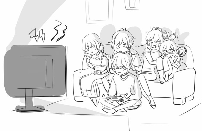 ❄️birth前にそわそわして
なんか突然描きたくなってしまったみんなでホラゲーする バンドおぶファボにアス

https://t.co/EDhNxWOyuW 