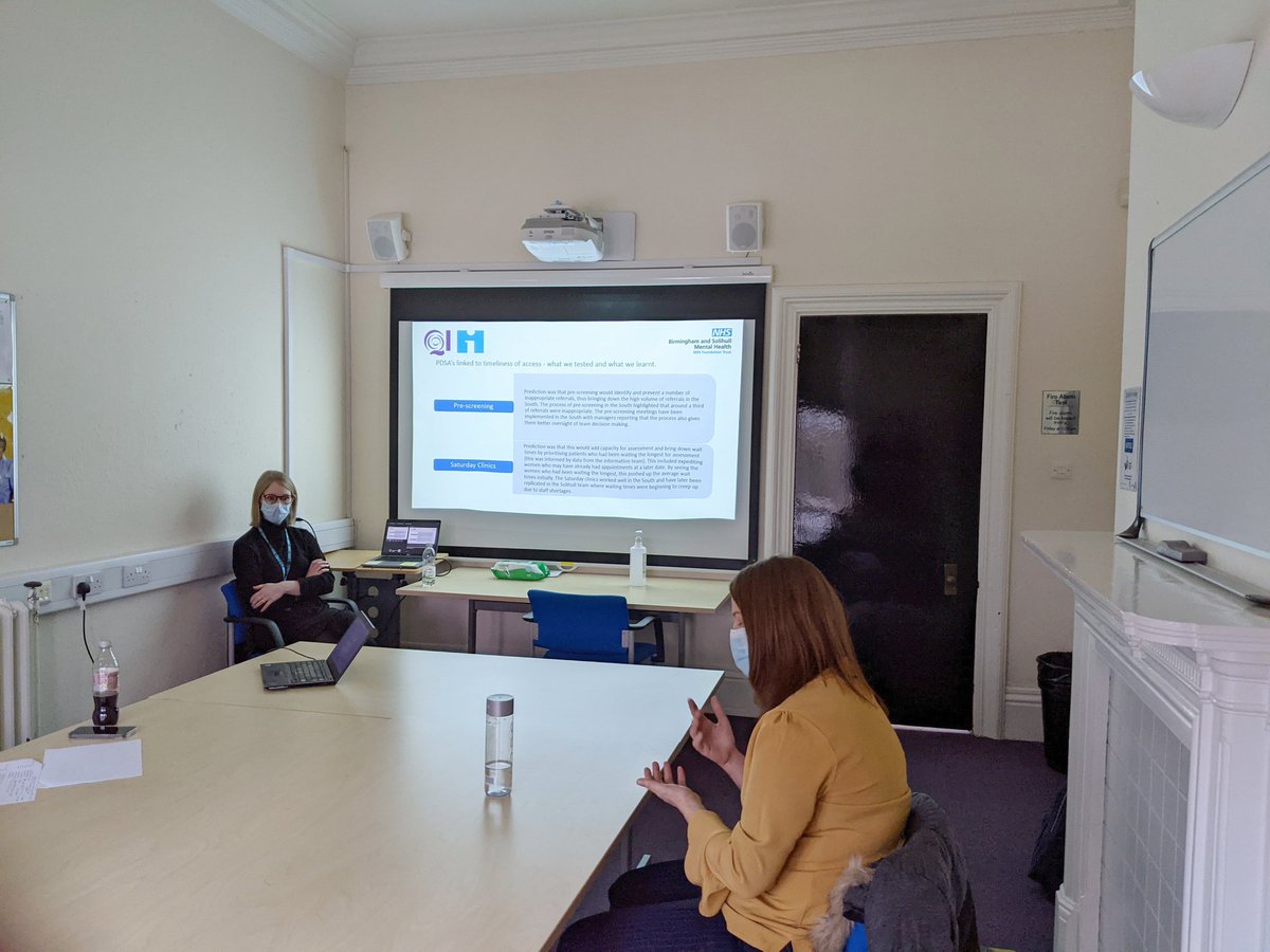 BSMHFT_QI's tweet photo. Some great reflections and reasons to celebrate as Shelley Wreford and Anna Rees talk through the Equitable and Timely Access to Perinatal Services project this afternoon with @TheIHI 🤝📈
#QualityImprovement
#BringOnTheQI https://t.co/7n2I1miJQr