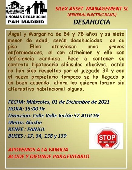 PAH_Madrid's tweet photo. Atención desahucio, hoy por ti mañana por mí. https://t.co/GV72tk4OqN