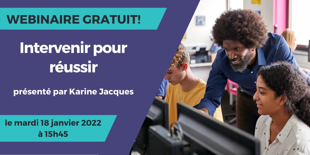 Dans ce guide, il s'agit d'un outil d'intervention universelle pour aider l'enseignant dans leur tutorat, dans la consignation des interventions et lors de la référence aux professionnels. Inscrivez-vous maintenant pour en apprendre plus!
taalecole.ca/webinaire-inte…