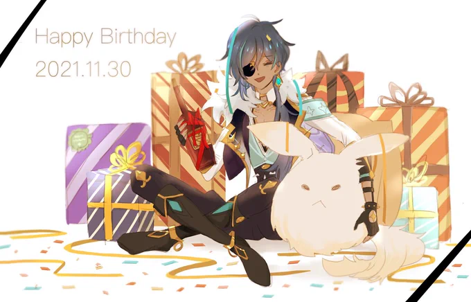 #Kaeya  
誕生日おめでっっ!!おめでとう!!!!! 