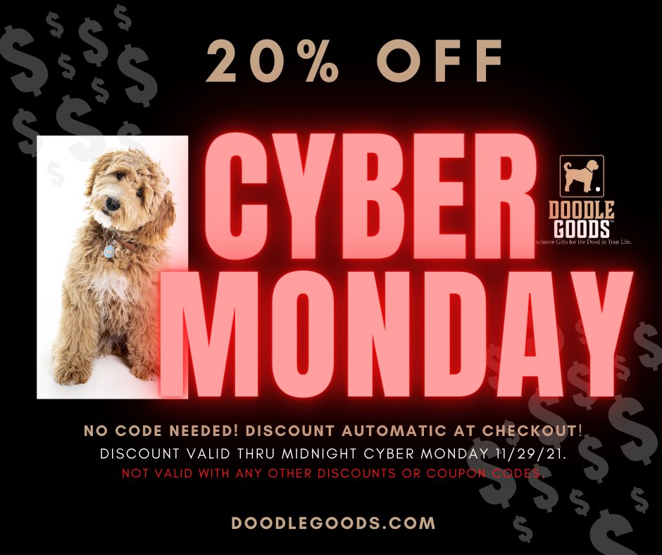 DoodleGoods's tweet photo. #Goldendoodle gifts for you and the doodle in your life! Cheers!

#doodlegoods #Doodlemom #labradoodle #CyberMonday #CyberMondayDeals https://t.co/8BdjQ5USzM