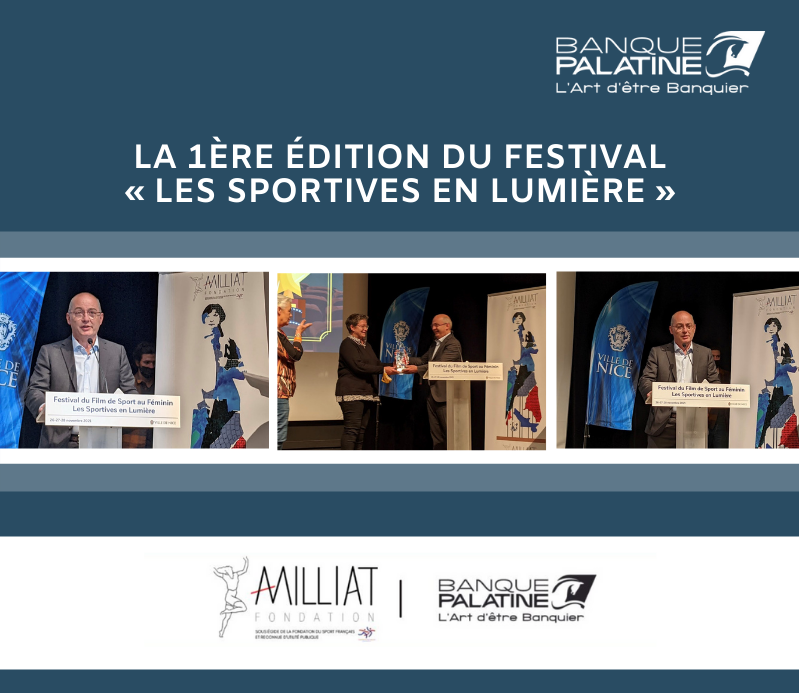 La Banque Palatine félicite les lauréats du festival #lessportivesenlumiere qui s'est déroulé ce week-end. Le premier évènement dédié aux documentaires de sport au féminin, organisé par la <a href="/FAMilliat/">Fondation Alice Milliat</a> aux côtés du Musée National du Sport. Bravo à eux !