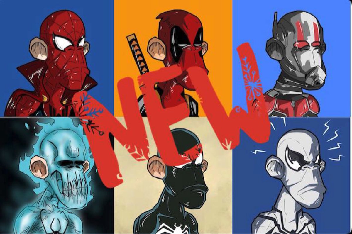 metaverse_apes's tweet photo. We are excited to present you our new designs for the most popular characters from the Marvel universe. 🎉🎉

https://t.co/7LnhvAo7yK https://t.co/dS7CVWmgzi