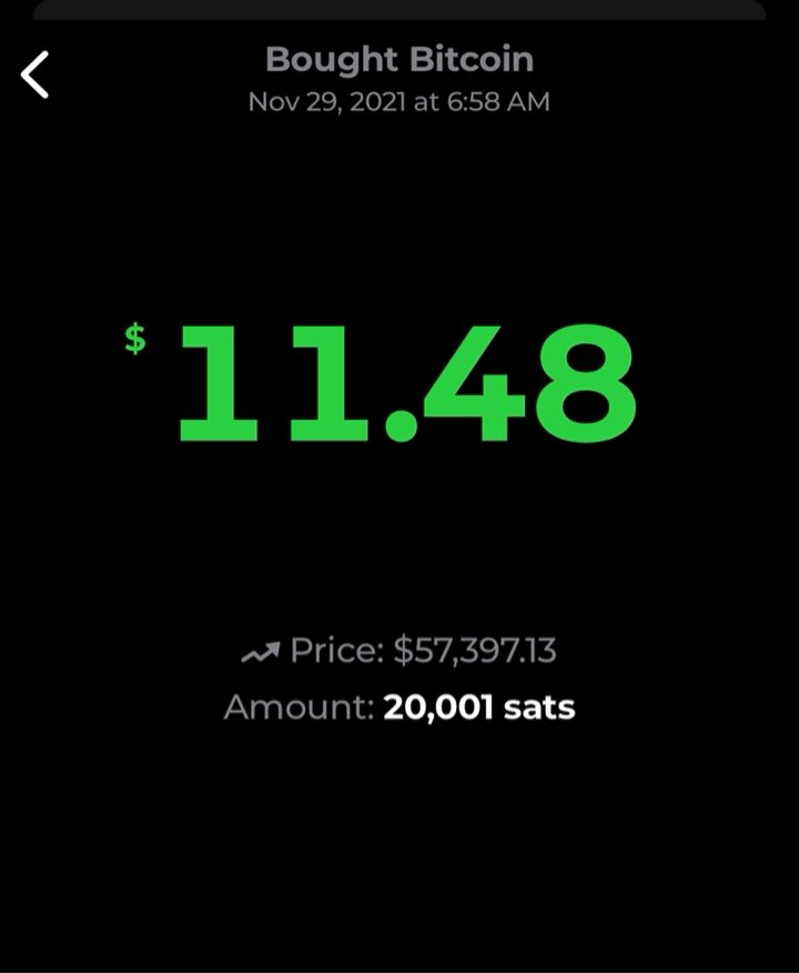 ObjSal's tweet image. Today I purchased an additional 20,001 sats for $11.48 at an average price of $0.0005739713 per satoshi.

#bitcoin