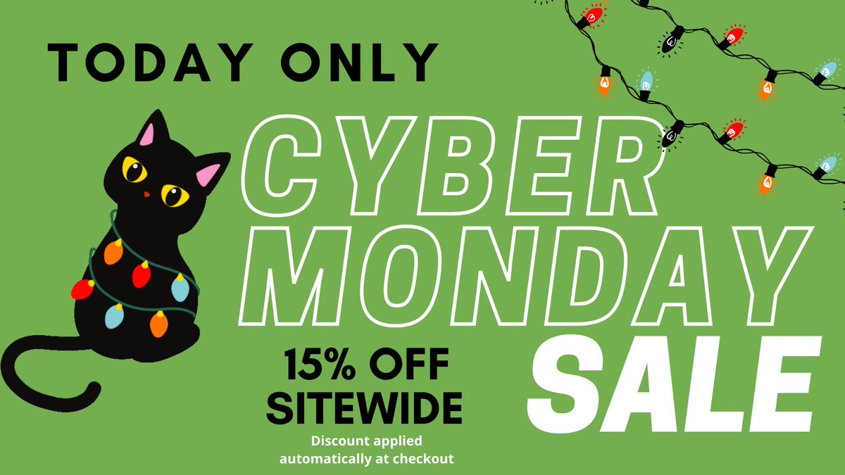 KittyCatGO7's tweet photo. We're having our biggest sale yet! Save 15% on our handcrafted cat leashes, collars, cat toys, apparel, stickers, patches, and more!
>>https://t.co/gB0iFXlvHW<<
#cybermonday #catlovers #adventurecats #catsoftwitter https://t.co/SC1BRgI3RW