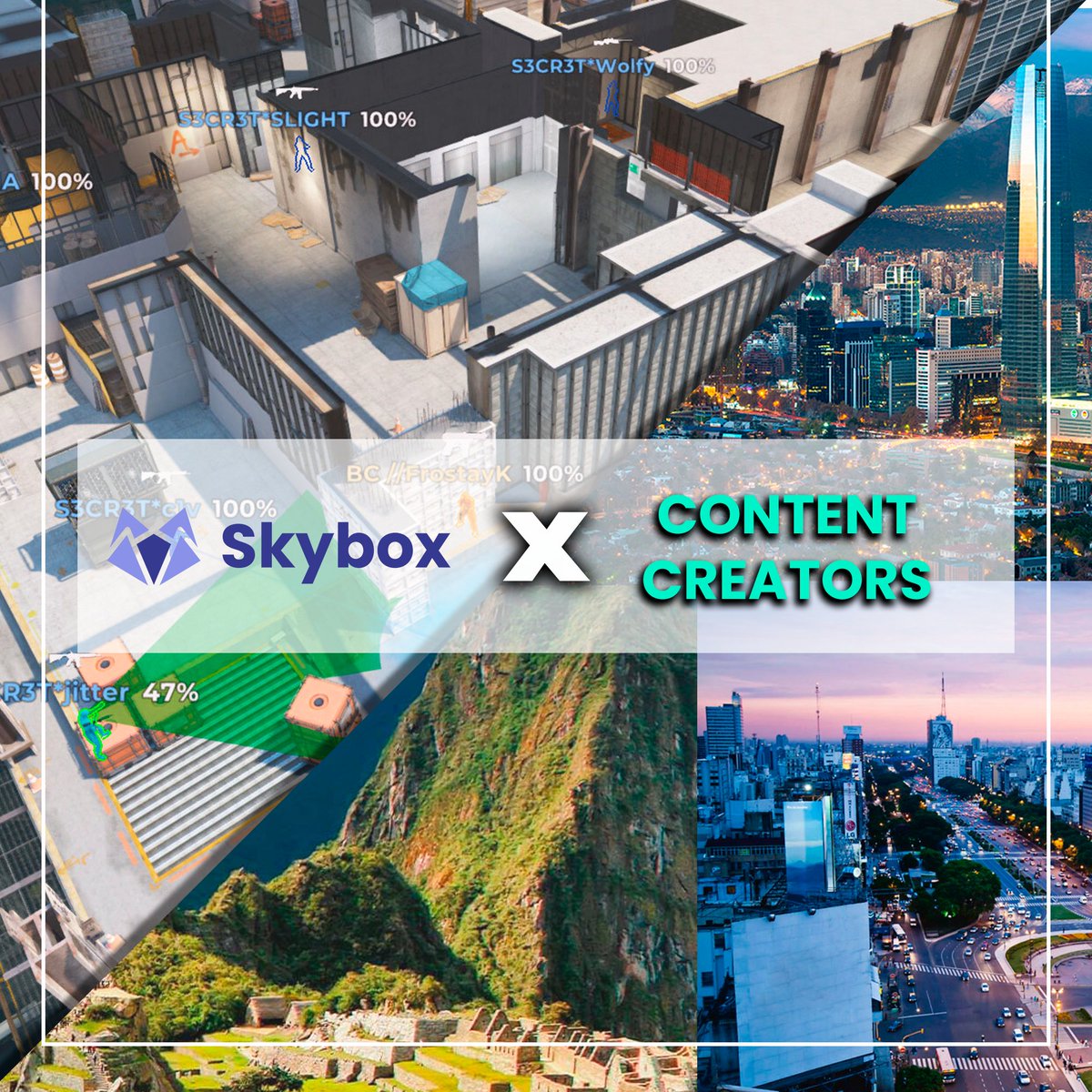 Skybox_ES's tweet photo. Eres un creador de contenido y te gustaría unirte a la familia de Skybox? 
👉Escríbenos a: juan@skybox.gg

#csgo #skybox https://t.co/dYb9oAepYo