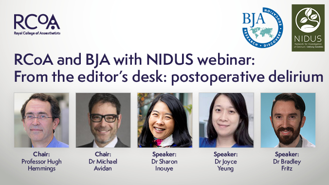 NIDUS Delirium Network (@nidus_delirium) on Twitter photo Happening tomorrow! Don't miss out on this great joint webinar hosted by <a href="/RCoANews/">Royal College of Anaesthetists</a> <a href="/BJAJournals/">British Journal of Anaesthesia</a> & <a href="/NIDUS_Delirium/">NIDUS Delirium Network</a>
30 November |18.30 – 20.00 GMT
Speakers include: <a href="/yeung_joyce/">Joyce</a> <a href="/sharon_inouye/">Sharon Inouye, MD</a> <a href="/Bradley_A_Fritz/">Bradley Fritz</a>
Book your spot: bit.ly/30c2HHG Happening tomorrow! Don't miss out on this great joint webinar hosted by <a href="/RCoANews/">Royal College of Anaesthetists</a> <a href="/BJAJournals/">British Journal of Anaesthesia</a> & <a href="/NIDUS_Delirium/">NIDUS Delirium Network</a>
30 November |18.30 – 20.00 GMT
Speakers include: <a href="/yeung_joyce/">Joyce</a> <a href="/sharon_inouye/">Sharon Inouye, MD</a> <a href="/Bradley_A_Fritz/">Bradley Fritz</a>
Book your spot: bit.ly/30c2HHG