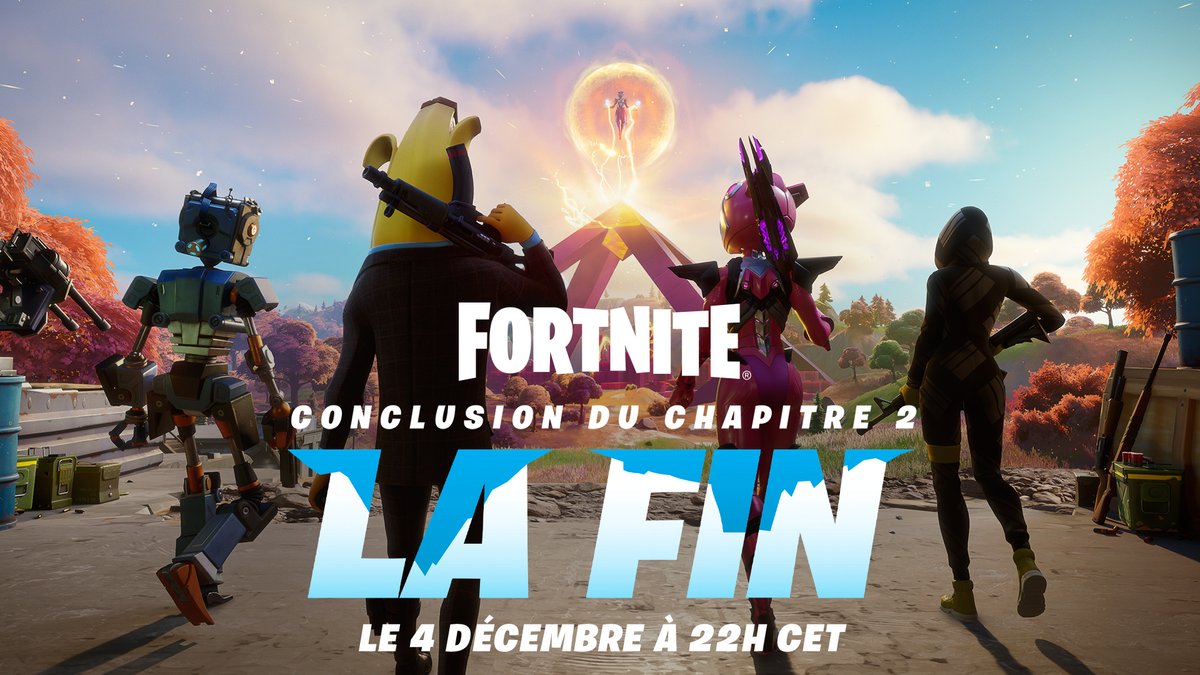 FortniteFR's tweet image. La Convergence est accomplie. Le compte à rebours avant la fin a commencé. ⏰ 

Aimez ce tweet pour recevoir un rappel avant la conclusion du Chapitre 2, le 4 décembre à 22h.