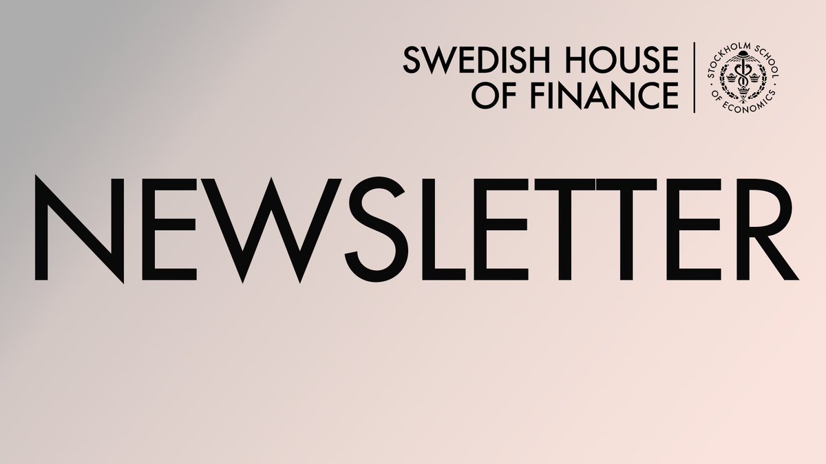 SHouseofFinance's tweet photo. Keep up-to-date on financial research. Take part of publications, seminars, event recordings and interviews. Read the newsletter from the Swedish House of Finance: https://t.co/ZmCa0Tfkq6 https://t.co/JcDH840eDd
