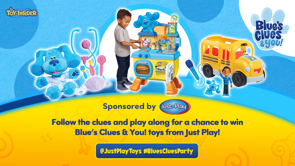 TheToyInsider's tweet photo. Are you ready to win some of the HOTTEST toys of the year, all week long? In this week's giveaways, we're talking about all things Blue's Clues &amp; You! &amp; @justplaytoys! 🥳🥳🥳 #BluesCluesParty https://t.co/62QfbtWkBm
