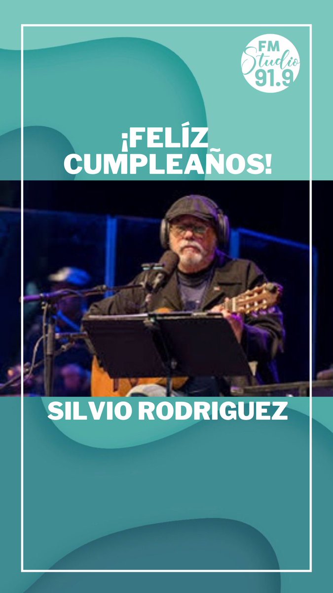 radiostudio341's tweet photo. 1946: Nace el músico y compositor Cubano, Silvio Rodriguez.
Autor de clásicos como "Unicornio", "Ojala" entre otros éxitos.

¡¡Donde vive la música!! 🙌

Escuchalo en 👇🎶
📲https://t.co/qWqfMojxvj ⭐

#StudioFM
#SilvioRodriguez
#OnStudio #ModoUpStudio
#WeekendStudio #QuienTeDice https://t.co/pCBGsNEC4V