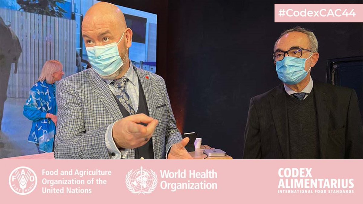 FAOWHOCodex's tweet photo. ๐ฐ | #CodexNews | Outgoing Chairperson, Guilherme da Costa and Chairperson-elect @SteveWearne, interviewed at #CodexCAC44, discuss the task of leading the Codex Alimentarius Commission.
โโน๏ธโก๏ธ https://t.co/wg0v84r5Mf https://t.co/eAYCje3vuW