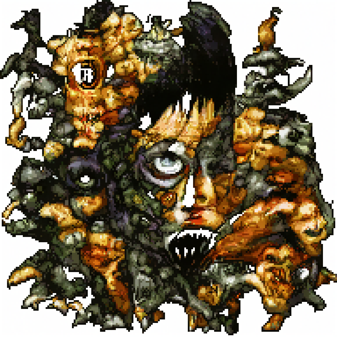 stan_vossen's tweet photo. Junji Ito monster: Dragon Quest style. 192x192

#pixelart #generativeart https://t.co/BtJV3a93Uc