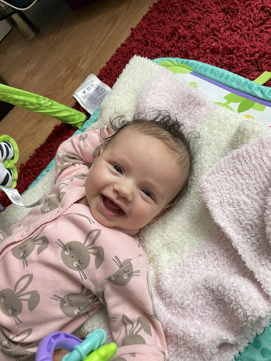 Enforcer4441's tweet photo. Spending quality time with my little one before work. Had lots of smiles,laughs. Now snuggled like up in my arms sound asleep #dontwannagotowork #happybaby https://t.co/kSBwMntwtE